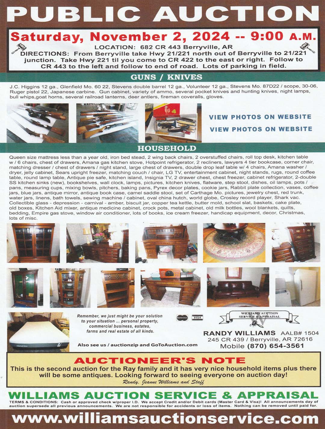 November 2 2024 Public Auction